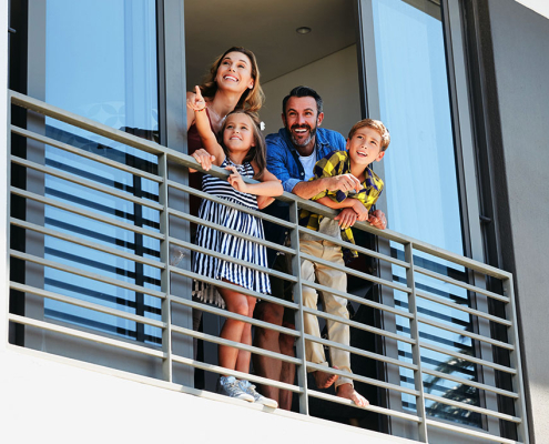 family in apartment